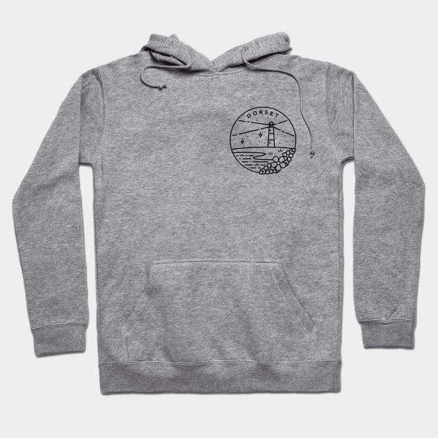 Dorset, South England Emblem - White Hoodie by typelab